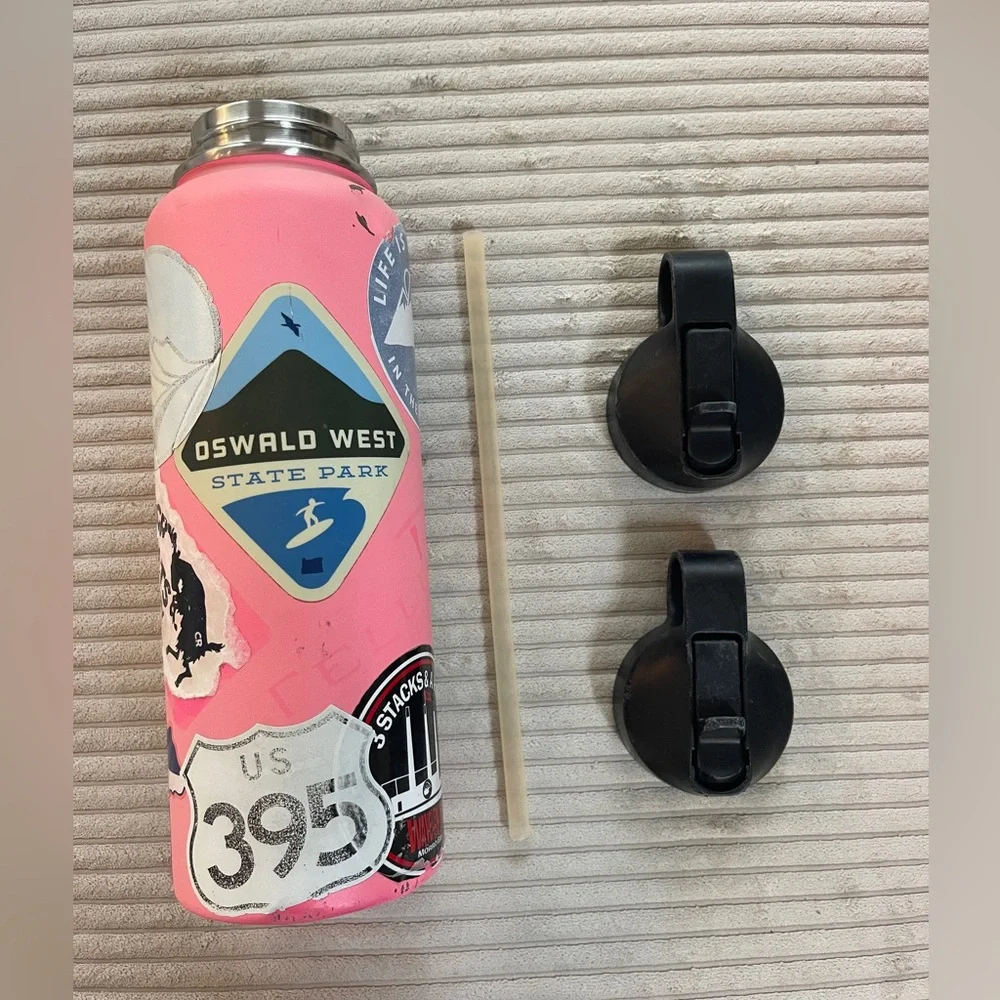 Hydro Flask 40 Oz Bubblegum Barbie Pink Insulated Stainless Steel Water Bottle